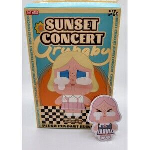 Popmart Crybaby Sunset Concert Plush Pendant - Pink Grey